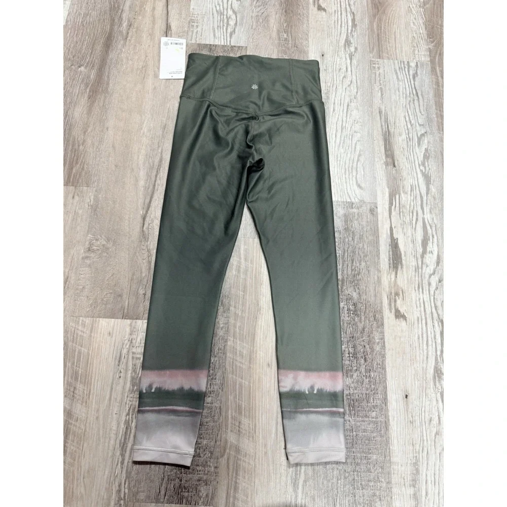 ATHLETA Ultra High Rise Elation 7/8‎ Tight Size XS Ombre Olive Powervita NEW